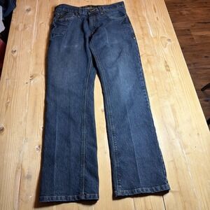 Ariat Rebar M5 Straight Leg Jeans Men's 33x32 Fits 32x31 Dark Wash Work Denim
